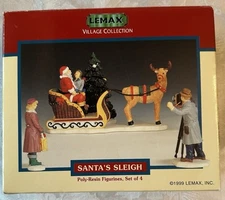 Lemax Santas Sleigh Photographer Mother Child Village Collection 1999 READ