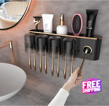 Porta Cepillos De Dientes Organizador Para Ba o Accesorios Dispensador Pasta NEW