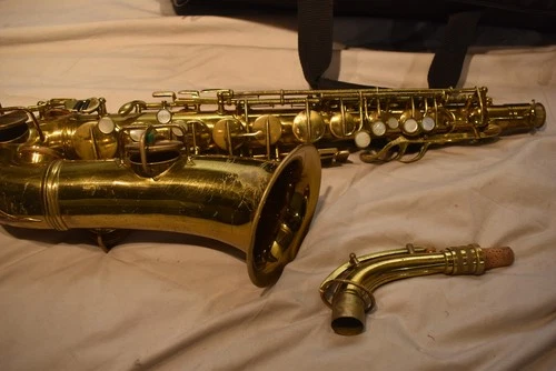 CG Conn Alto Saxophone Rolled Tone Holes