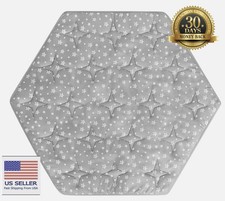 59" Hexagon Playpen Mat Soft Non Slip Playpen Mattress Pad with Star Print