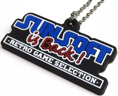 Sunsoft ist zurück! Retro Spiel Logo Gummi Schlüsselanhänger für Switch Spiel...