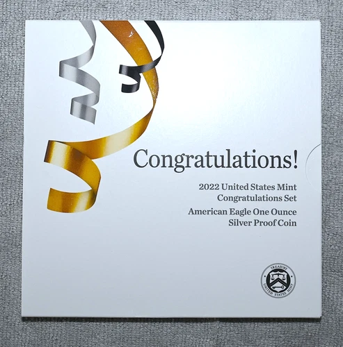 2022-W   1-oz Proof American Silver Eagle Congratulations Set w/ Box, OGP