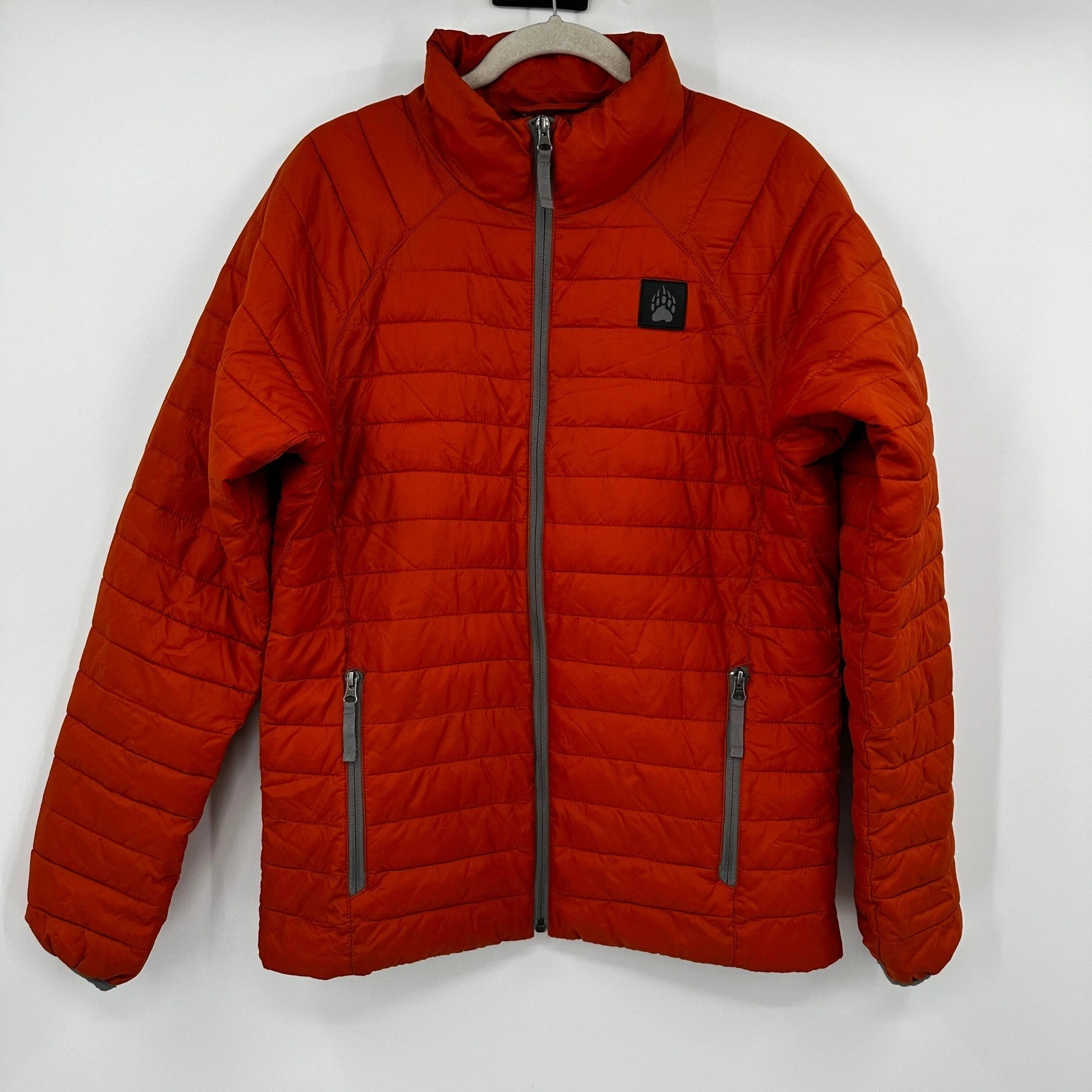 Alaskan Hardgear Puffer Jacket Men's Orange Full Zip Insulated Size Small