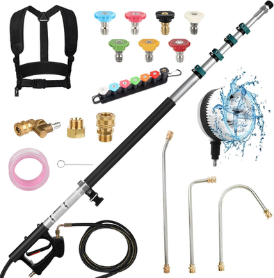 #ad 24FT Pressure Washer Extension Wand with Bursh Power Washer Extension Wand Gut $233.67