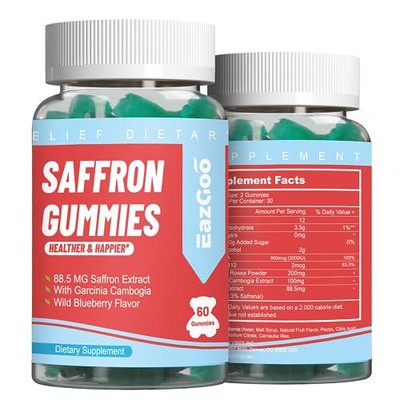 EAZGOO Saffron Supplements Gummies, Saffron Extract for Positive Mood and Calm -