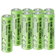 CICMOD Rechargeable AA Batteries 1.2V Ni-MH 1200mAh Double A Battery for Outd...