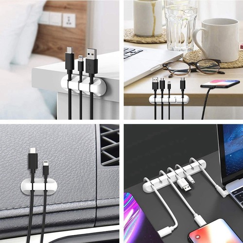 WeißE Kabelclips, Kabel-Organizer, Kabelmanagement, 2 Packungen Kabelhalter9569 - Afbeelding 3 van 7