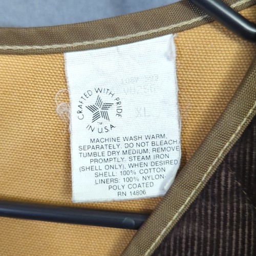 Carhartt VTG Vest Men's XL Brown Hunting Game Bag Canvas Shooting Union Made USA - Picture 7 of 20