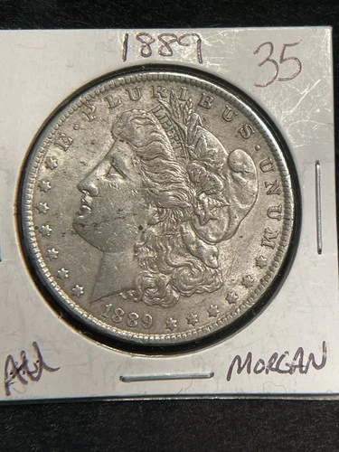 1889 AU Morgan Silver Dollar Coin
