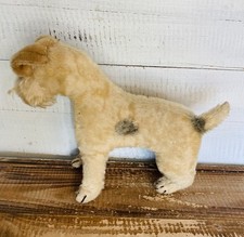Vintage 1940s Steiff Fox Terrier Mohair Dog Germany 11" Long