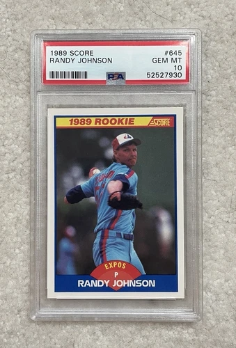1989 Score Randy Johnson Rookie Card #645 PSA 10 - Washington Expos Baseball Rc