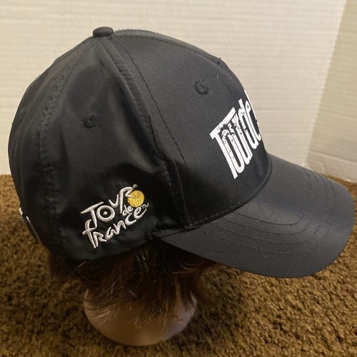 Cappello Vintage Tour de France Anni 90 Berretto Baseball Cinghia Schiena Regolabile Nero Ciclismo - Foto 3 di 10
