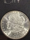 1883-CC $1 Morgan Silver Dollar Uncirculated Encased In CC Case Great CC 1223-02