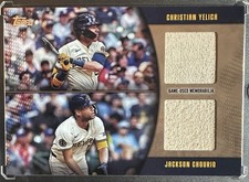 2025 Topps Baseball Jackson Chourio Christian Yelich Dual Bat Relic Gold 24/50