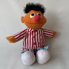 Pl&uuml;sch Ernie Schlaf Pyjama Schlafanzug ohne Schlafmaske Soundmodul 90er Vintage