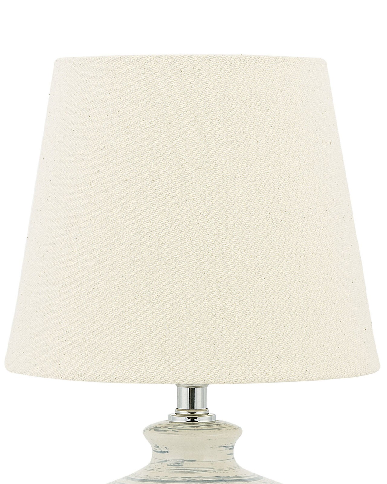 Dekorative Tischleuchte KeramikStoff beige Rosanna