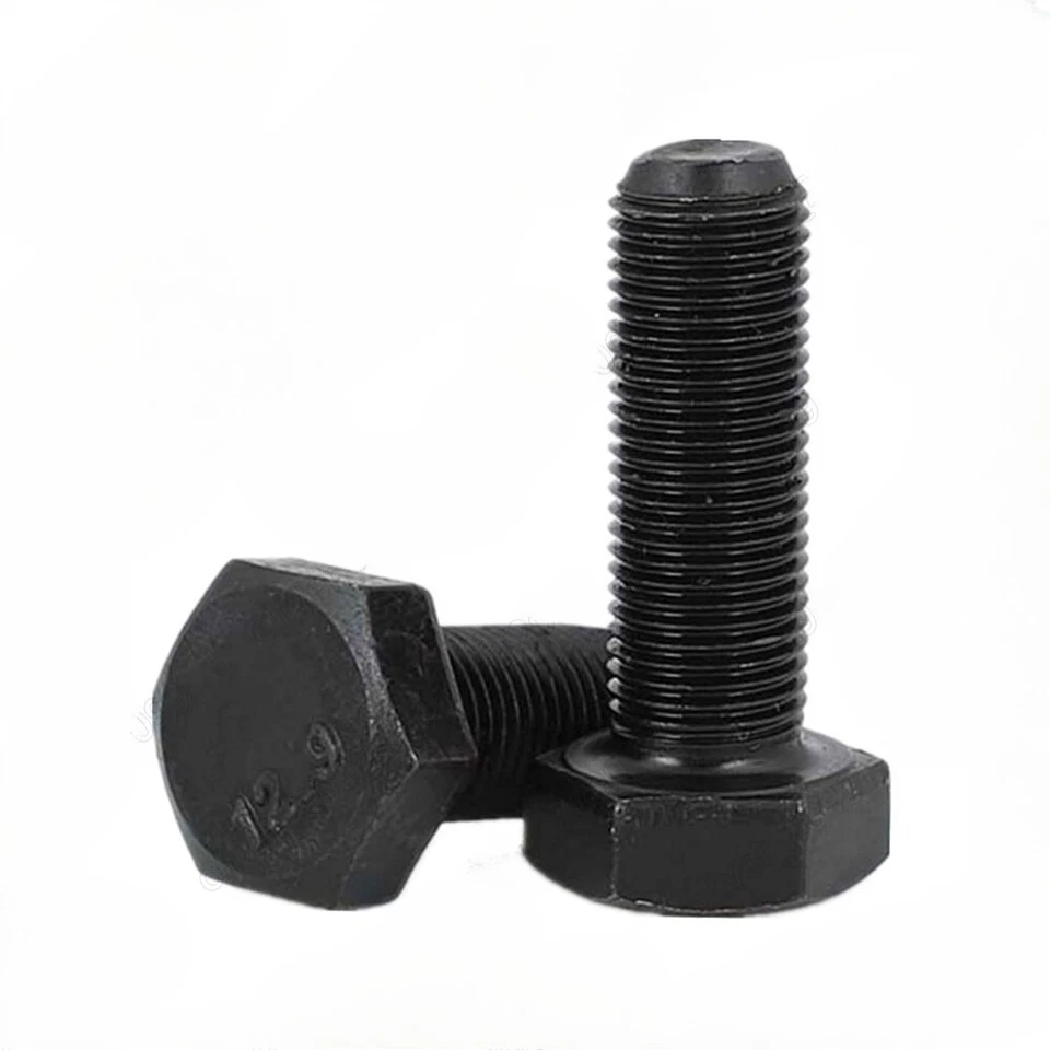 Fine Thread Black 12.9 Steel Hexagon Head Bolts M10/M12/M14/M16/M18/M20/M24-M36 - Image 3 of 4