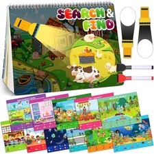 Search and Find Books for Kids 3-5,Toddler Educational Toys for 4 Year Old Boys