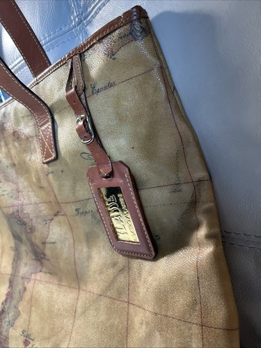 Alviero Martini Tote Bag And Wallet 1a Classe Geo Classic Large Shopping 17x12! - Picture 6 of 24