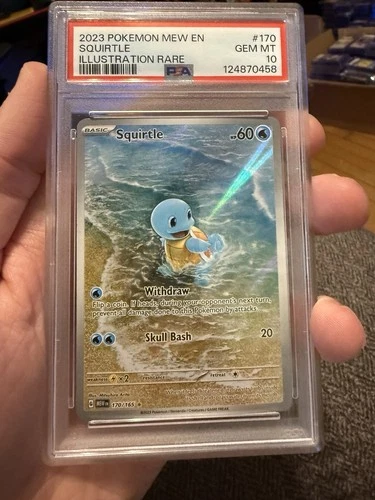 Squirtle 170/165 Pokemon 151 English  Illustration Rare GEM MINT PSA 10