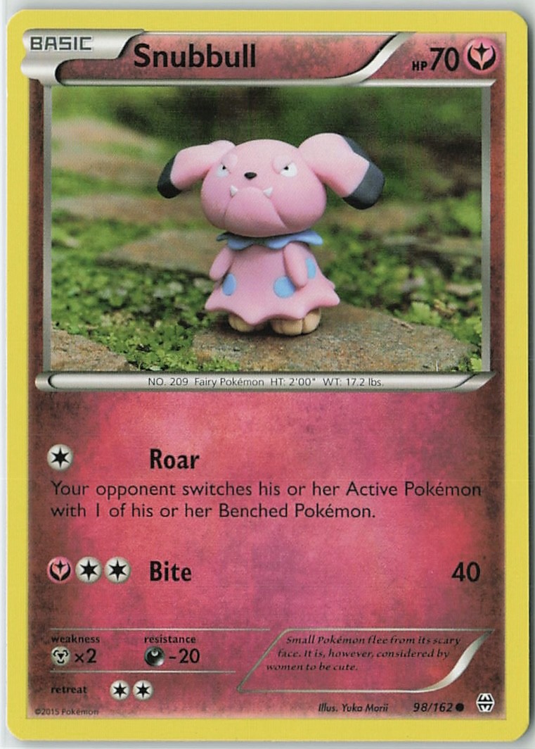 SNUBBULL 98/162 Common BREAKTHROUGH Pokemon LP Artist Yuka Morii