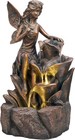 Water Fountain Outdoor Fairy Garden Statues with Led Lights and Pump, Large