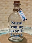 "Sand From My Favorite Beach" Glass Bottle/Jar ⛱️ ~ 6" H ~ BRAND NEW! 🔆