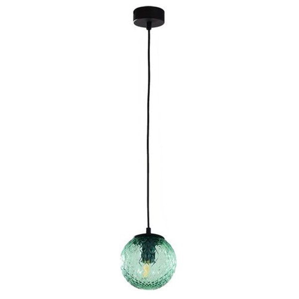 Runde HäNgelampe Schwarz GrüN Glas Metall G9 Modern Wohnzimmer Pendel Leuchte-image