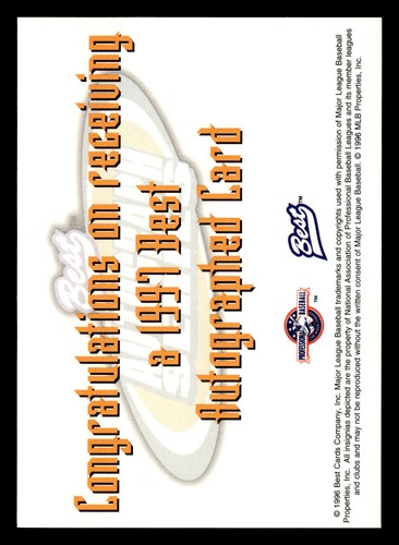 1997 Best Richard Almanzar #NNO Autographed Signed Auto Lakeland Tigers - Picture 2 of 2