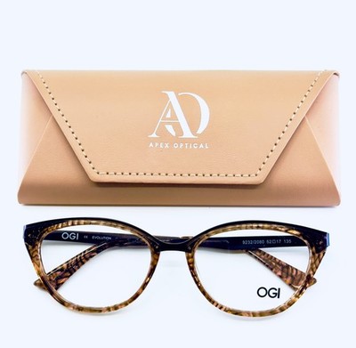 OGI EVOLUTION 9232/2080 Brown Bronze Womens Cat Eye Eyeglasses 52-17-135 B:38 A