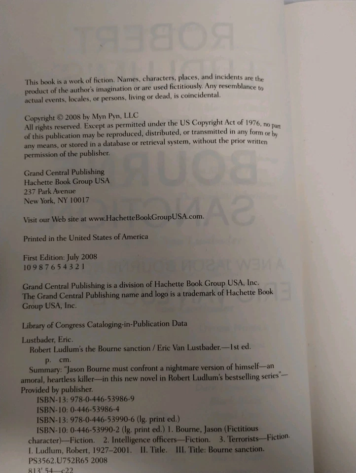 The Bourne Sanction- 1st Edition - Image 4 of 4