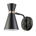 Globe Electric Belmont 1-Light Black Sconce 65855
