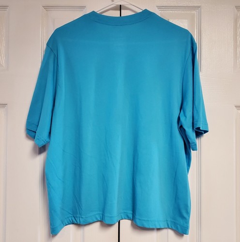 Nike Training Women's Dri-FIT Swoosh Fly Boxy Loose Fitting Tee in Blue L NEW - Picture 4 of 8