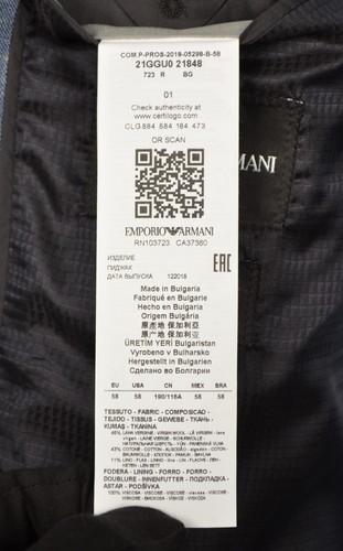 Emporio Armani G Line Blue Straw Weave Jacket Blazer Sz US48 Slim Fit P2P 23'4" - Picture 16 of 18