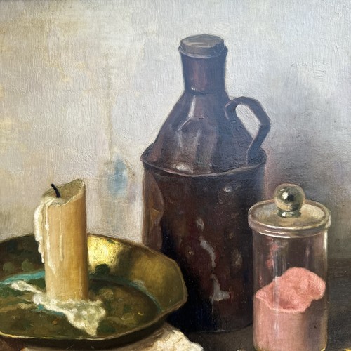 HENK BOS OIL PAINTING VINTAGE LISTED OIL ON CANVAS ARTIST PAINT STILL LIFE - Picture 10 of 14