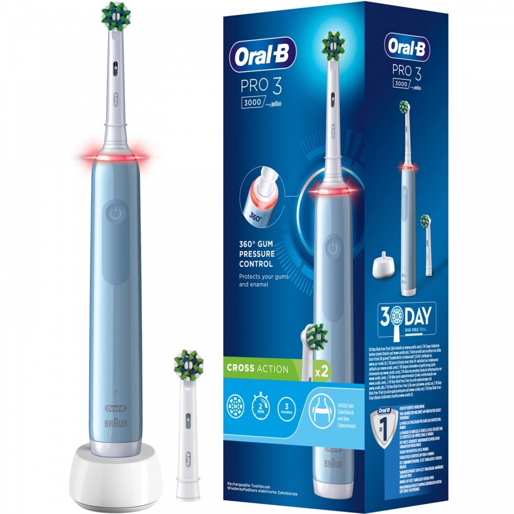 Oral-B Pro 3 3000 CrossAction для электрооборудования в лаборатории хеллблаув течение 2 мин Таймер 14190₽