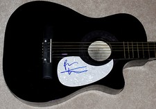BRIAN RITCHIE of VIOLENT FEMMES SIGNED F/S ACOUSTIC BLACK GUITAR w/COA PROOF