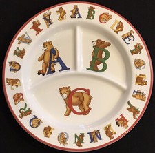 TIFFANY COMPANY 1994 ALPHABET BEARS  ABC  PLATE-8 5/8  DIAMETER