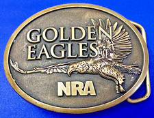NRA National Rifle Association Vintage Patriotic Eagle Belt Buckle