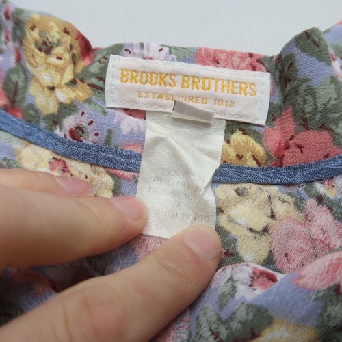 Vintage Brooks Brothers Midi Skirt 16 Floral Cottagecore Pastel Boho Romantic - Picture 4 of 7