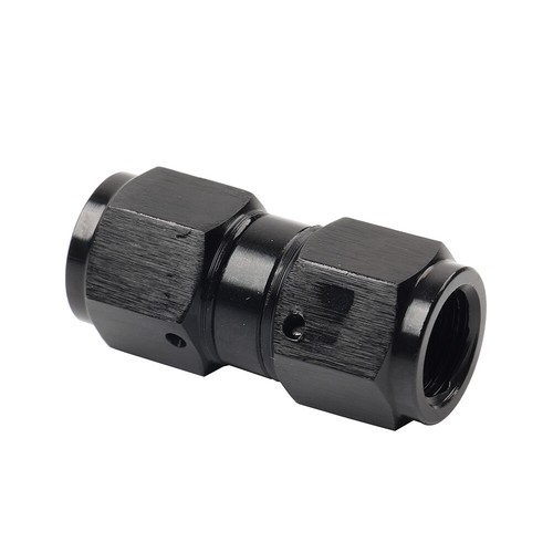 4AN Female to Female Straight Swivel Coupler Union Fitting Adapter Aluminum Blk - Picture 4 of 10