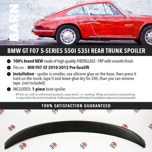 BMW 550i GT F07 5Series rear Spoiler Lip Wing 2010-2012 - Picture 7 of 8
