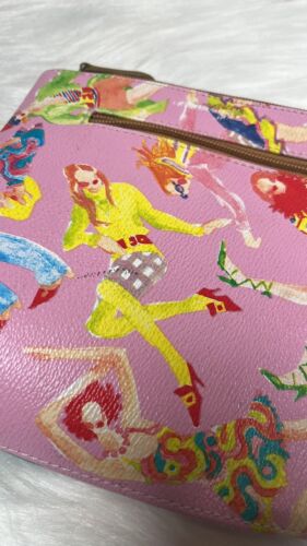 Sydney Love Art Print Pink Cosmetic Bag Travel Wristlet Art to Wear - Picture 3 of 8