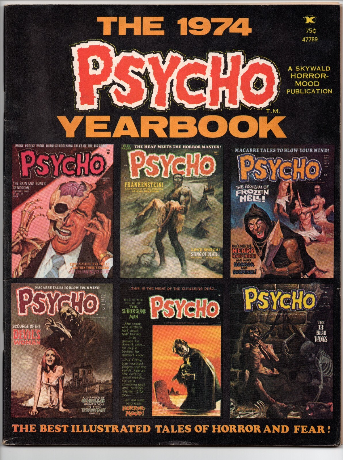 THE 1974 PSYCHO YEARBOOK / annual USA comic book SKYWALD HORROR MOOD magazine FN