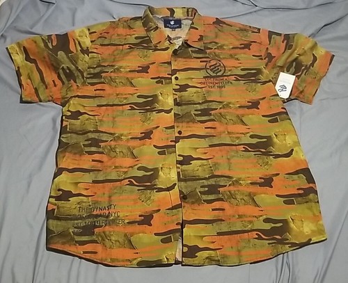 VINTAGE Rocawear Camp Hawaiian Shirt Men 8XB Camo short Sleeve NEW WITH TAGS