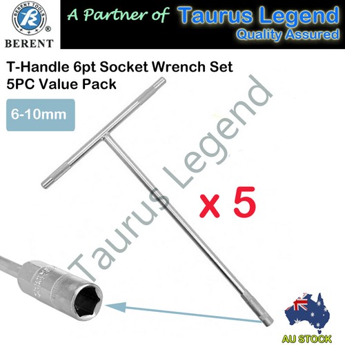 6mm 7mm 8mm 9mm 10mm 5Pcs Hex Socket T Bar Handle Wrench Remover