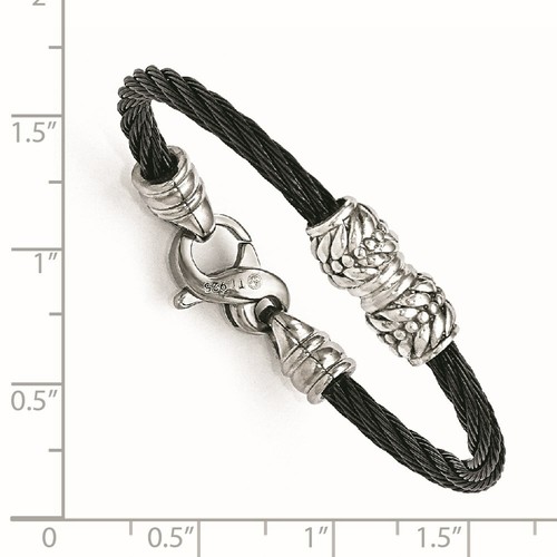 5" Edward Mirell Titan Kabel & Sterlingsilber Perlen Kinder Armband - Bild 3 von 3