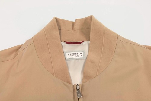 NWT$2995 Brunello Cucinelli Men's Bomber Jacket With Logo Engraved Hardware A248 - Picture 8 of 11