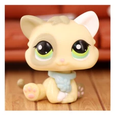 Pet Shop lps Baby Cat #1074 LPS Figure with Collar Kitten Figure Cute Kids Toy