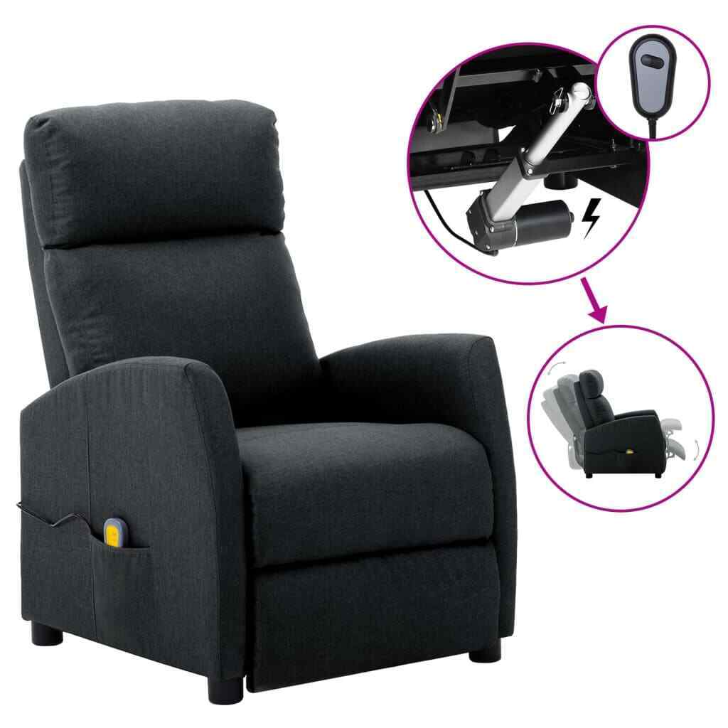 Electric Massage Reclining Chair Dark lowest price Selling rankings Gray Fabric